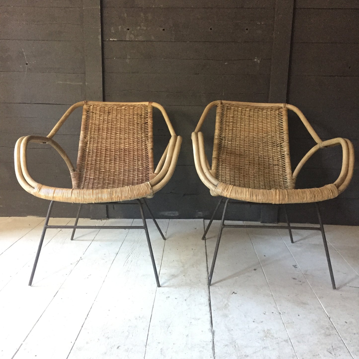 Pair Of Cane Arm Chairs