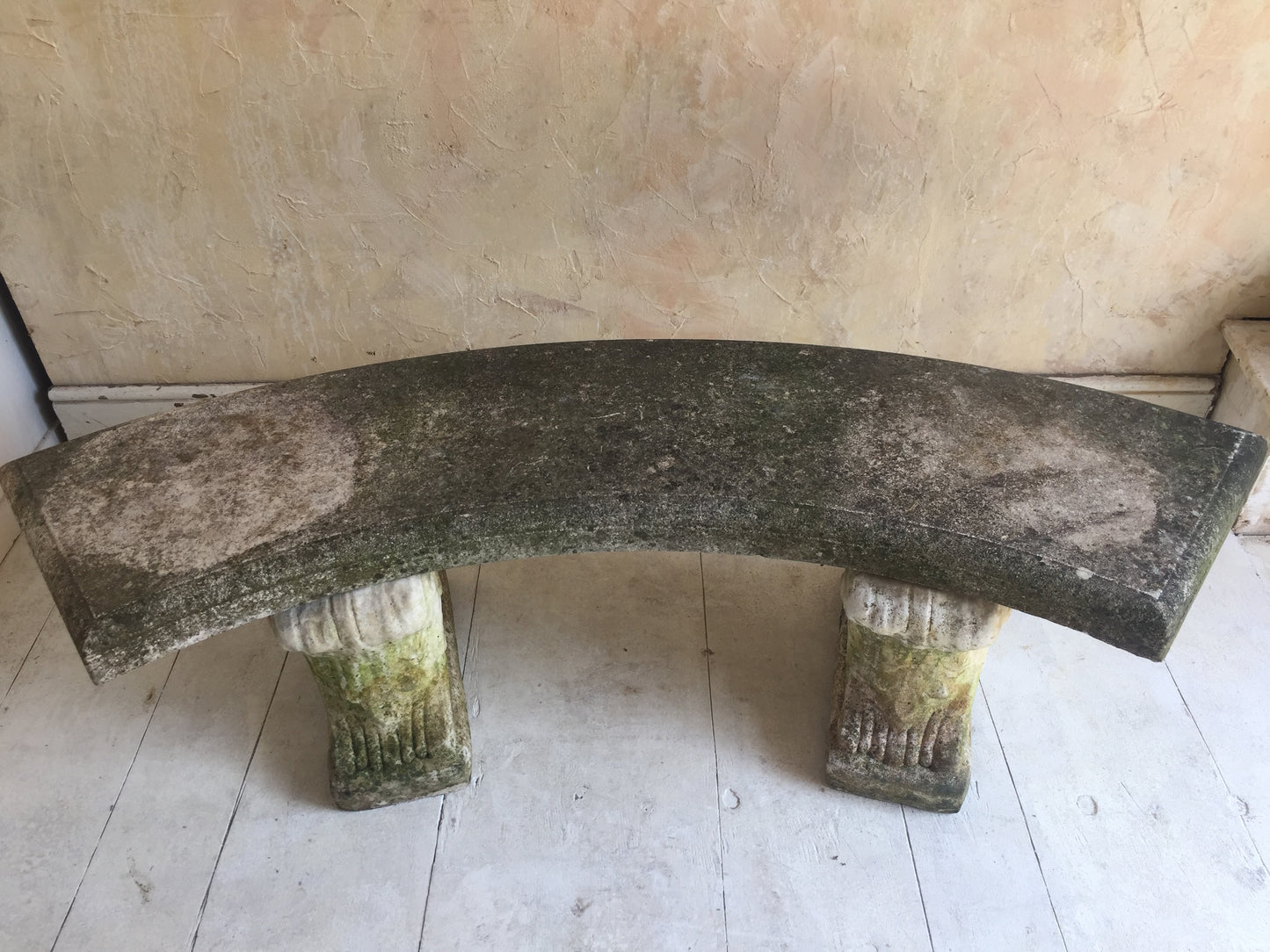 Curved Stone Bench