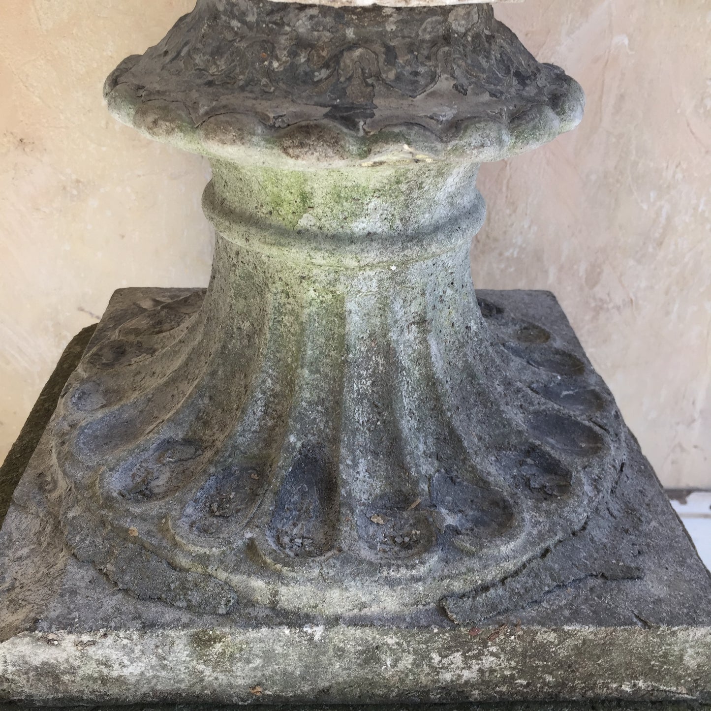 Urn On Rusticated Plinth