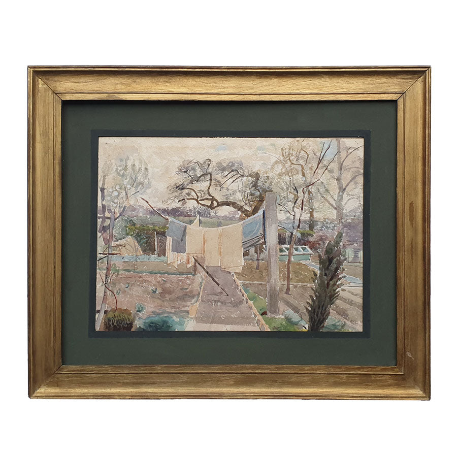 Strawberry Cottage Vegetable Garden, By Evelyn Dunbar
