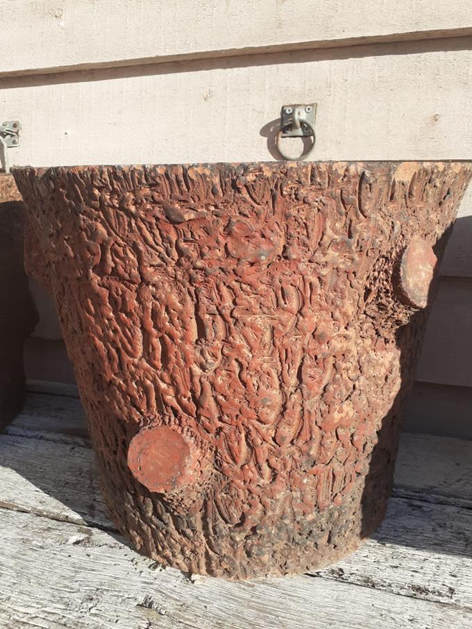 A Pair Of Faux Bois Planters