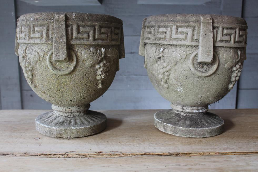 Pair Of Composition Urns