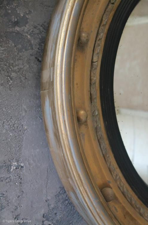Mid 20th Century Gilded Circular Convex Mirror