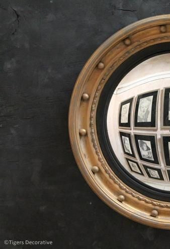 Mid 20th Century Gilded Circular Convex Mirror