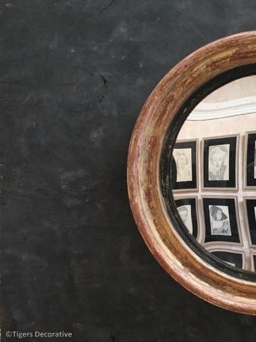 Late 19th Century Large Circular Convex Mirror