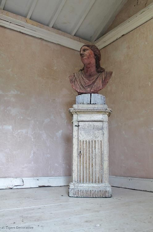 19th Century Painted Plinth Cupboard