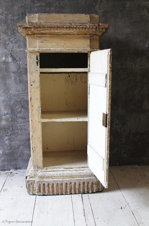 19th Century Painted Plinth Cupboard