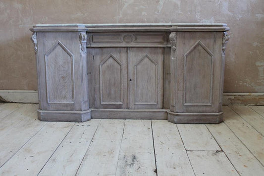 19th Century Gothic Revival Bleached Oak Sideboard