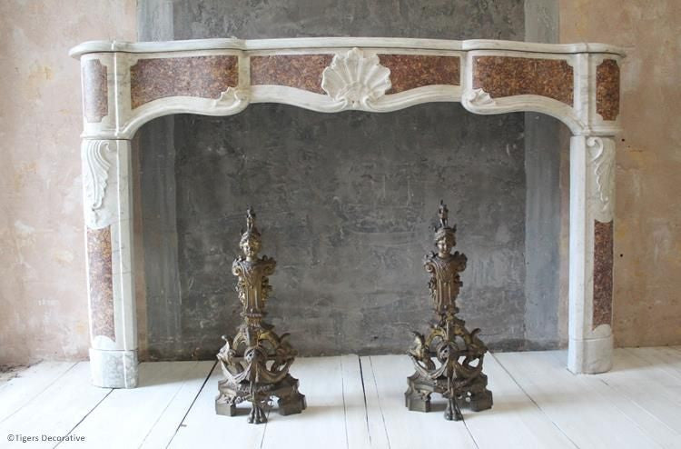 Pair Of 19th Century French Gilt Brass Chenets