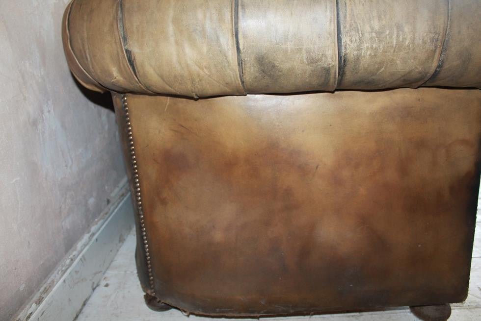 Mid 20th Century Leather Chesterfield Sofa