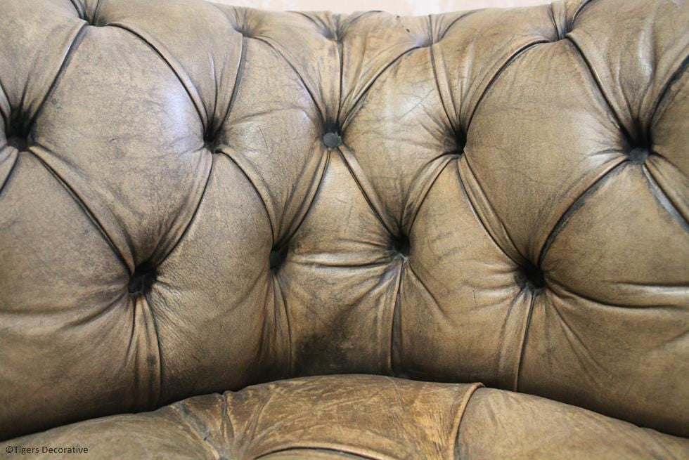 Mid 20th Century Leather Chesterfield Sofa
