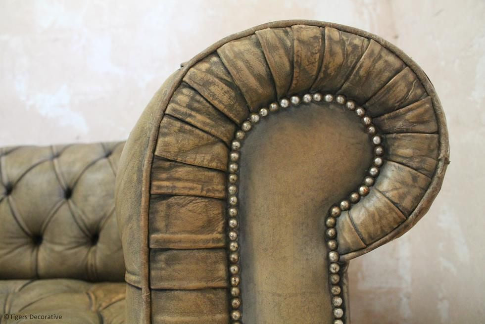 Mid 20th Century Leather Chesterfield Sofa