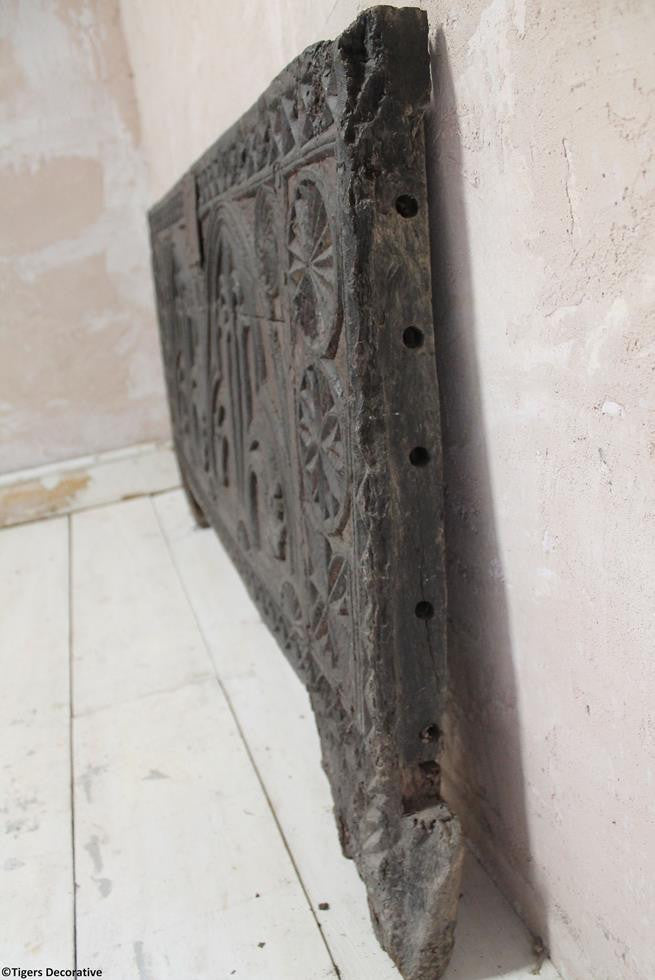 14th Century Oak Coffer Front