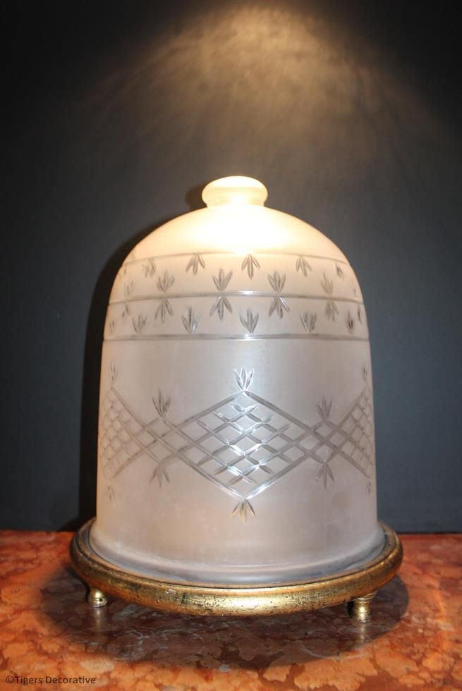 Victorian Opaque Glass Dome