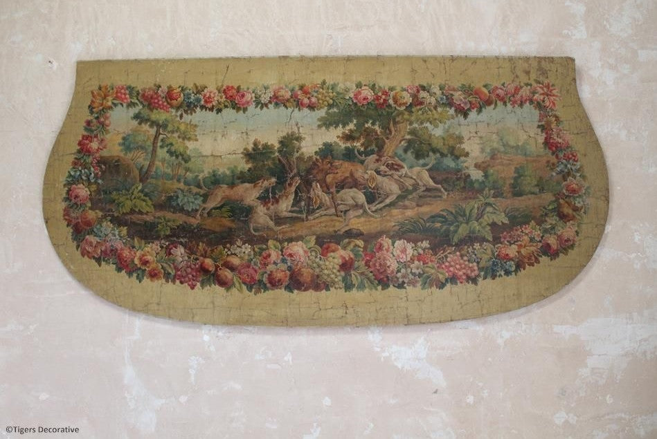French Painted Canvas Panel