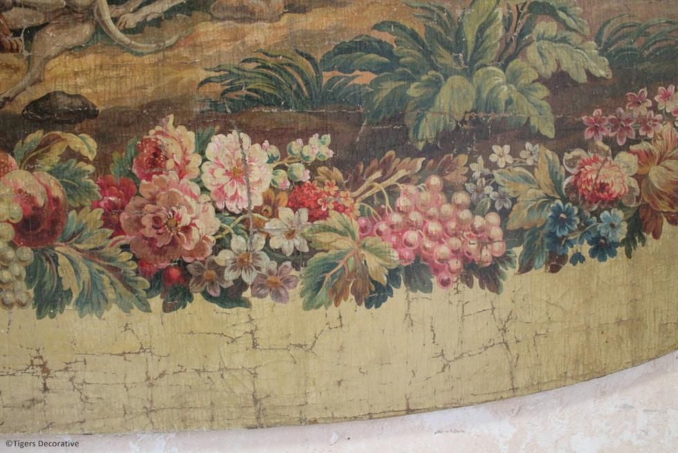 French Painted Canvas Panel