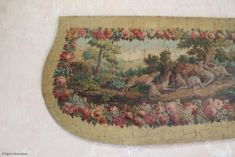 French Painted Canvas Panel