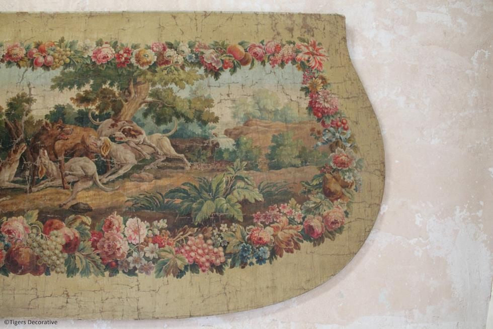 French Painted Canvas Panel
