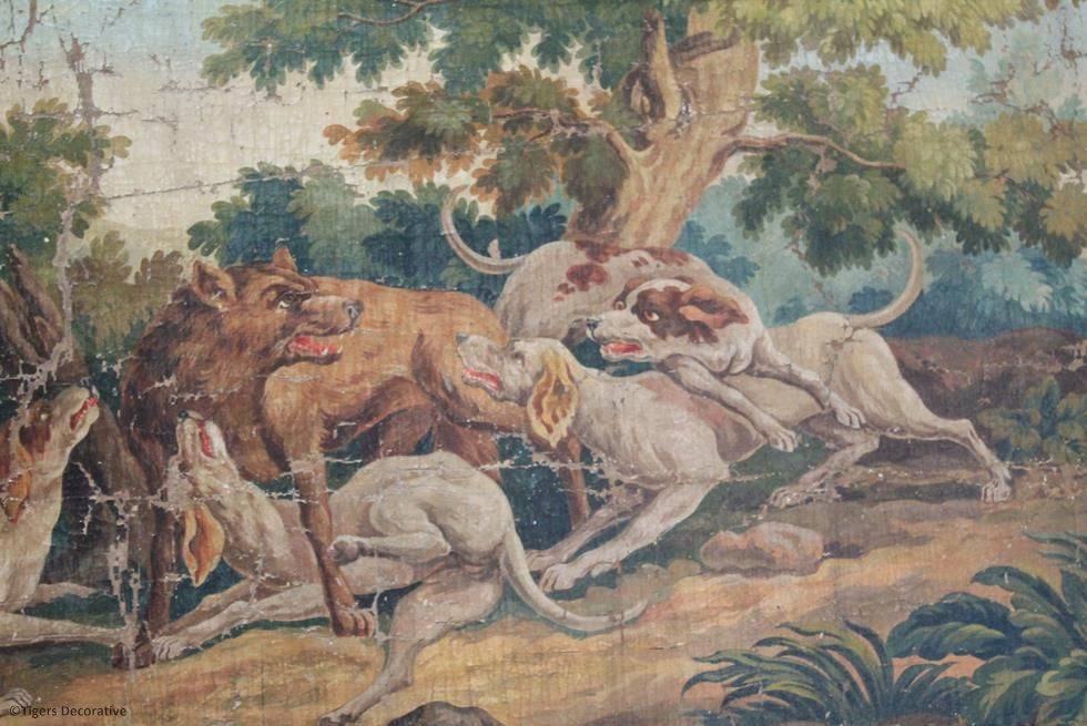 French Painted Canvas Panel
