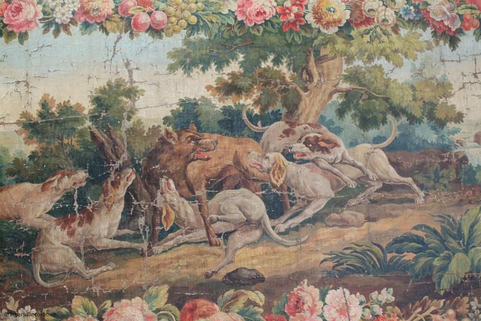 French Painted Canvas Panel
