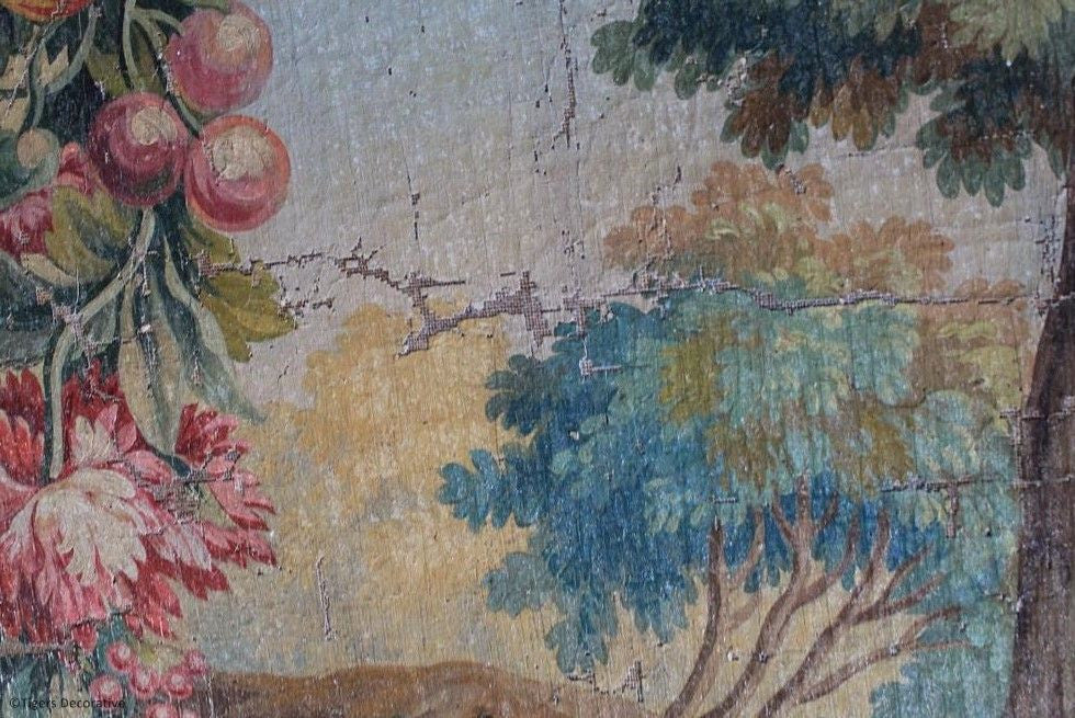 French Painted Canvas Panel