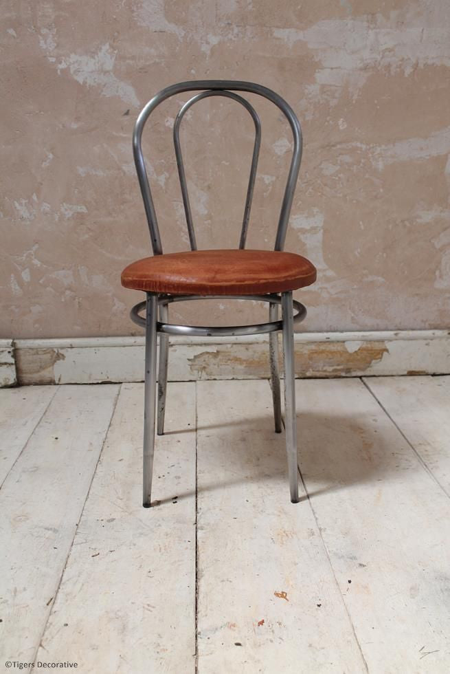 Set Of 8 1970's Italian Steel Dining Chairs