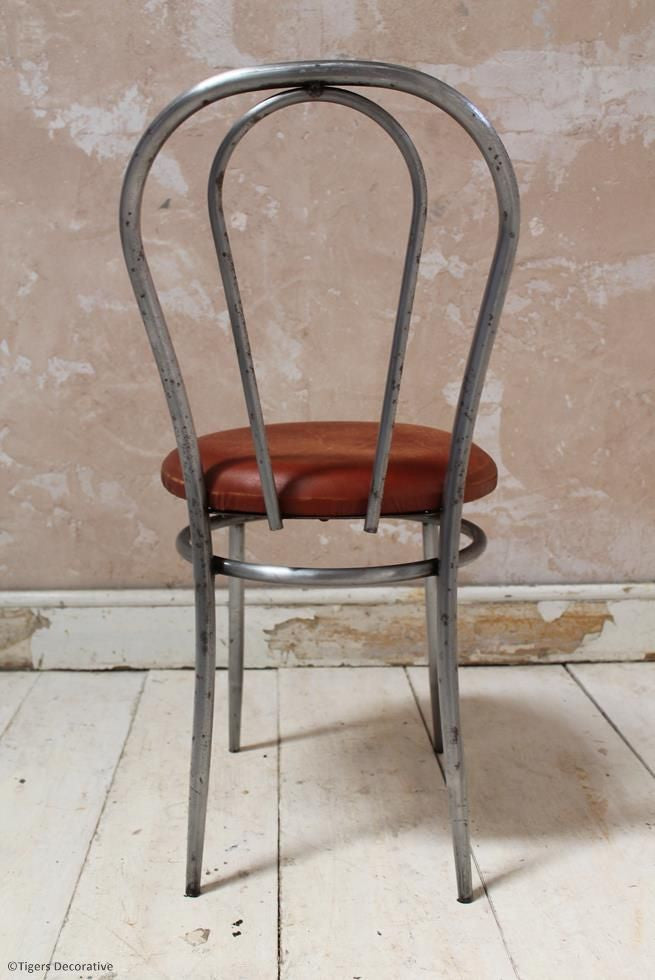 Set Of 6 1970's Italian Steel Dining Chairs