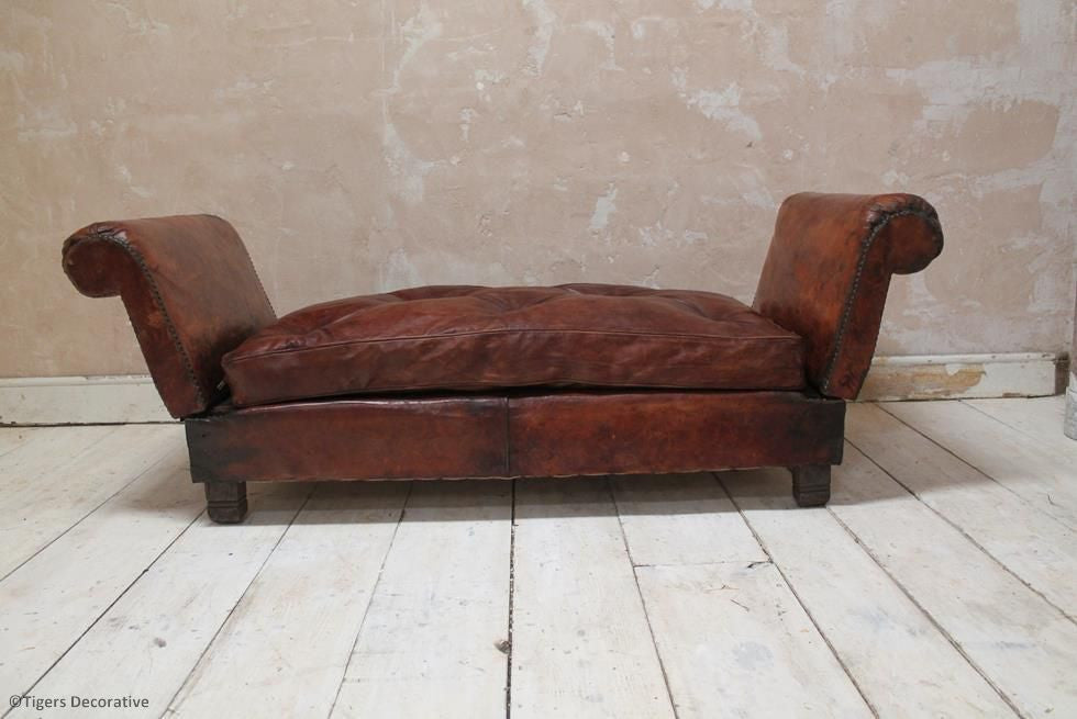 French Leather Day Bed