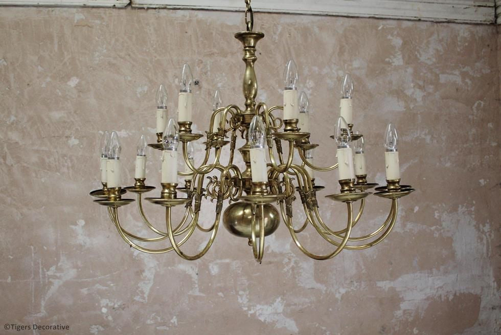 Brass Dutch Style Chandelier