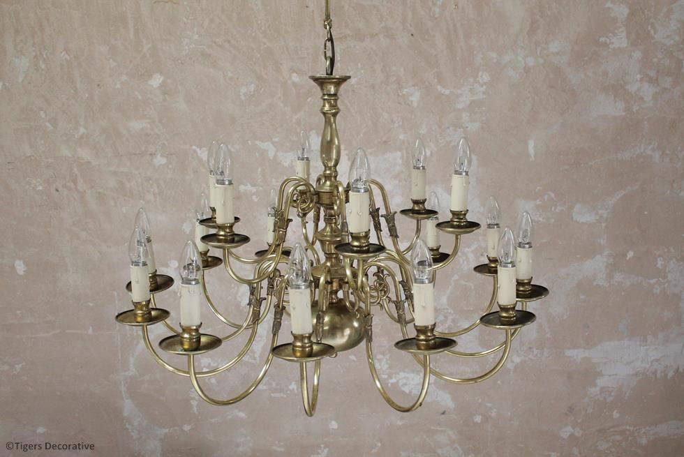 Brass Dutch Style Chandelier