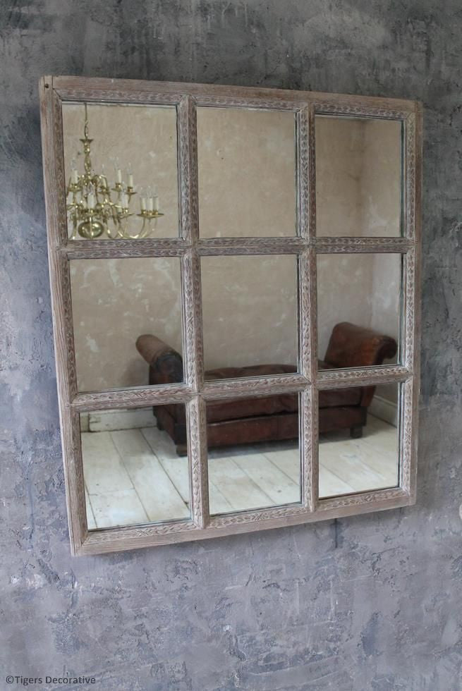 18th Century Carved Pine Mirrored Door