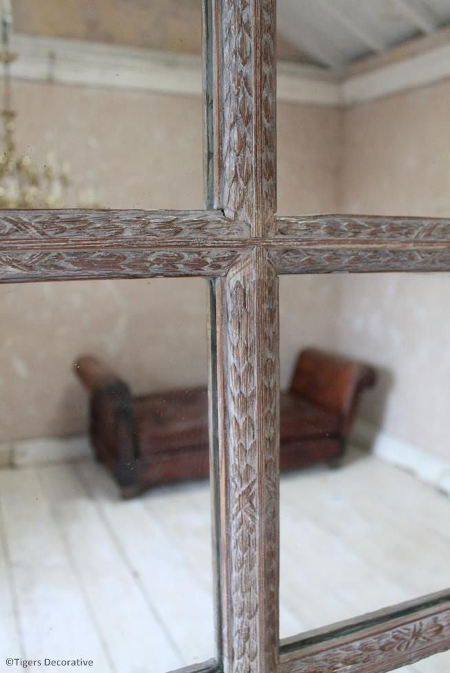 18th Century Carved Pine Mirrored Door