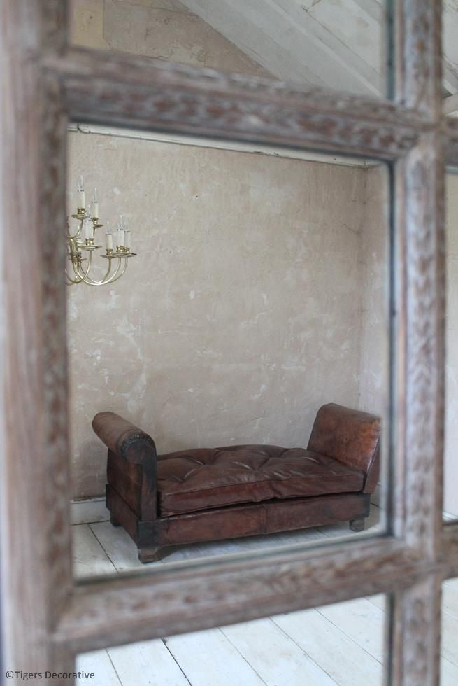 18th Century Carved Pine Mirrored Door