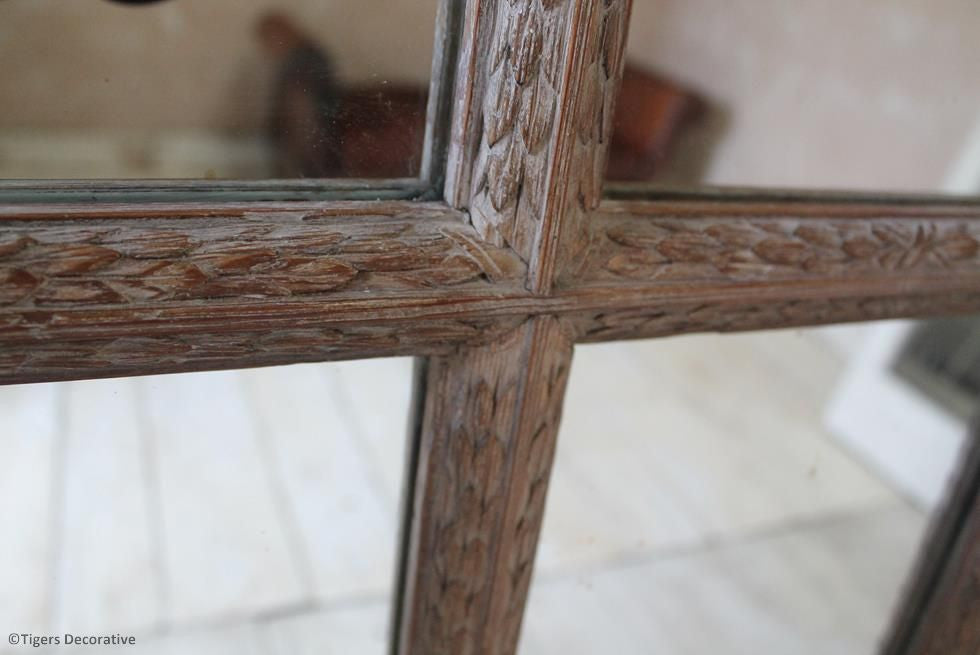 18th Century Carved Pine Mirrored Door
