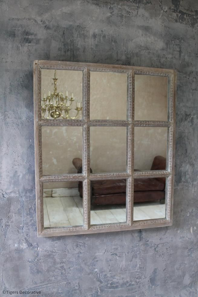 18th Century Carved Pine Mirrored Door