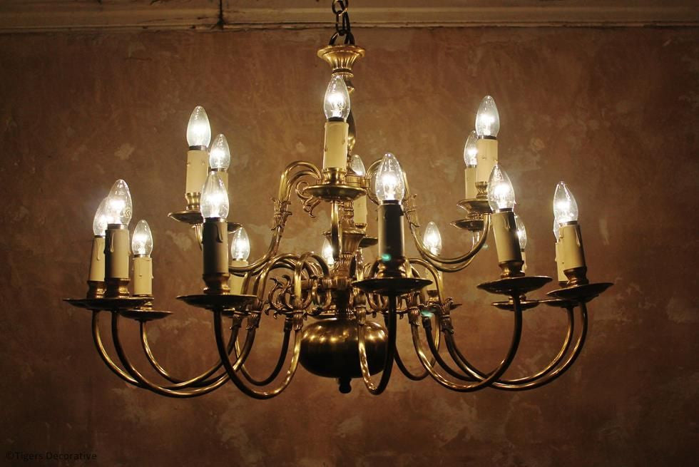 Brass Dutch Style Chandelier