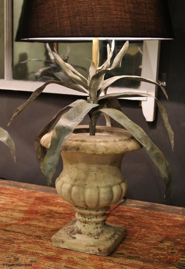 Marble Urn, Palm Lamp