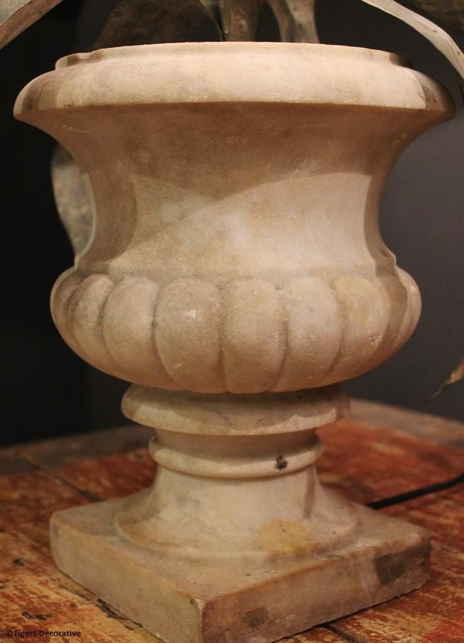 Marble Urn, Palm Lamp