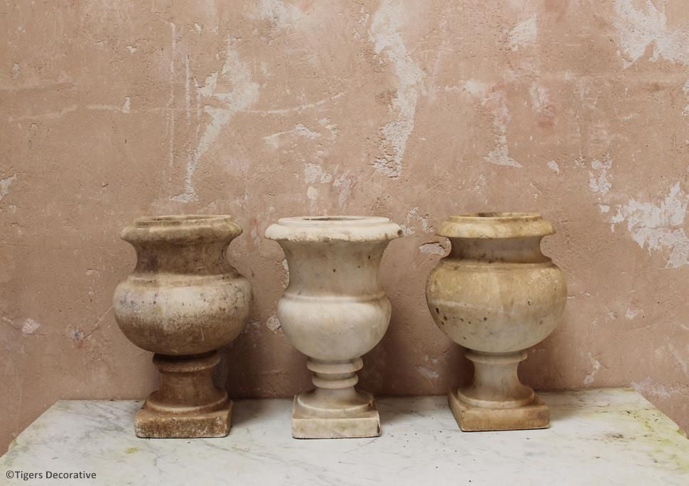 Late 19th Century Marble Urns