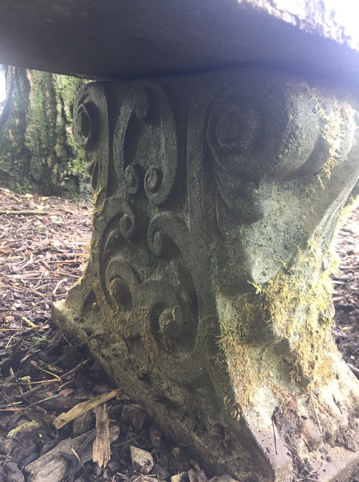 Curved Stone Bench