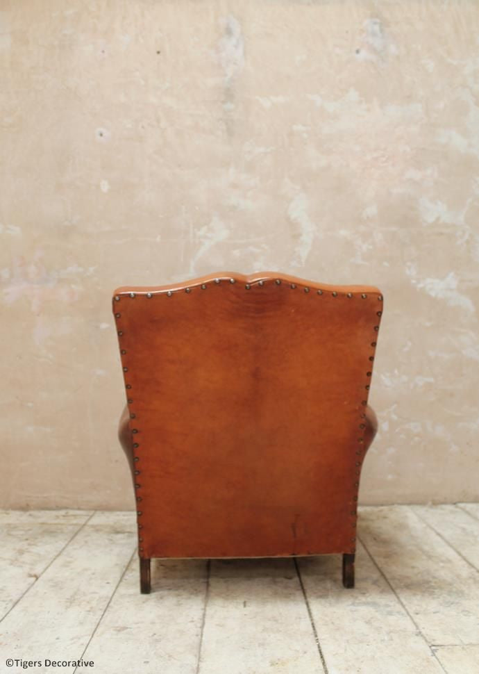 French Leather Club Chair