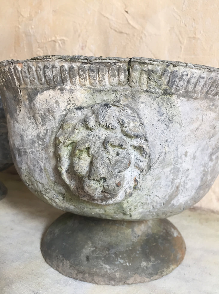 Pair Of Lead Urns