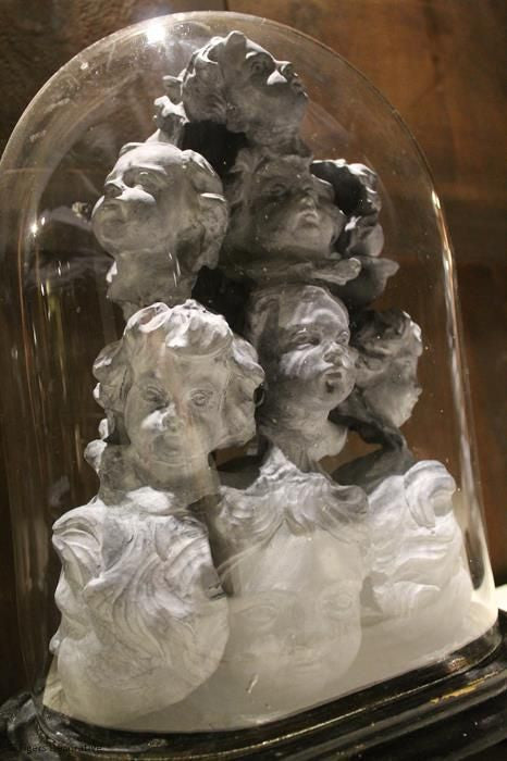 Victorian Glass Dome With Cherub Heads