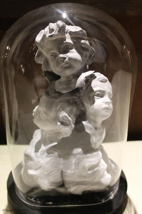 Victorian Glass Dome With Cherub Heads