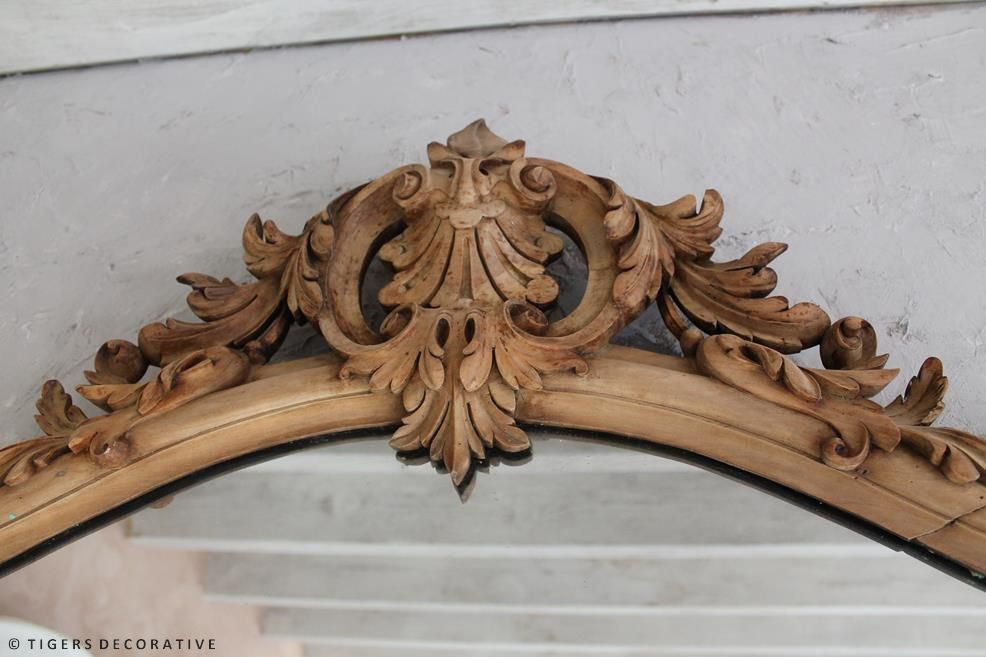 19th Century Walnut Carved Mirror