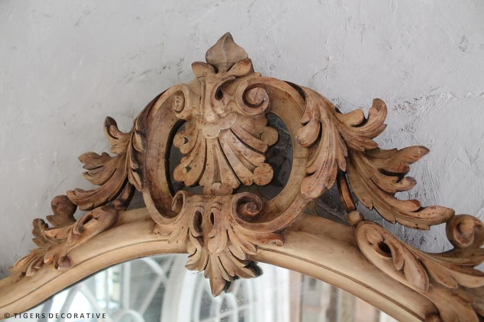 19th Century Walnut Carved Mirror