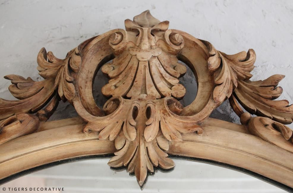 19th Century Walnut Carved Mirror