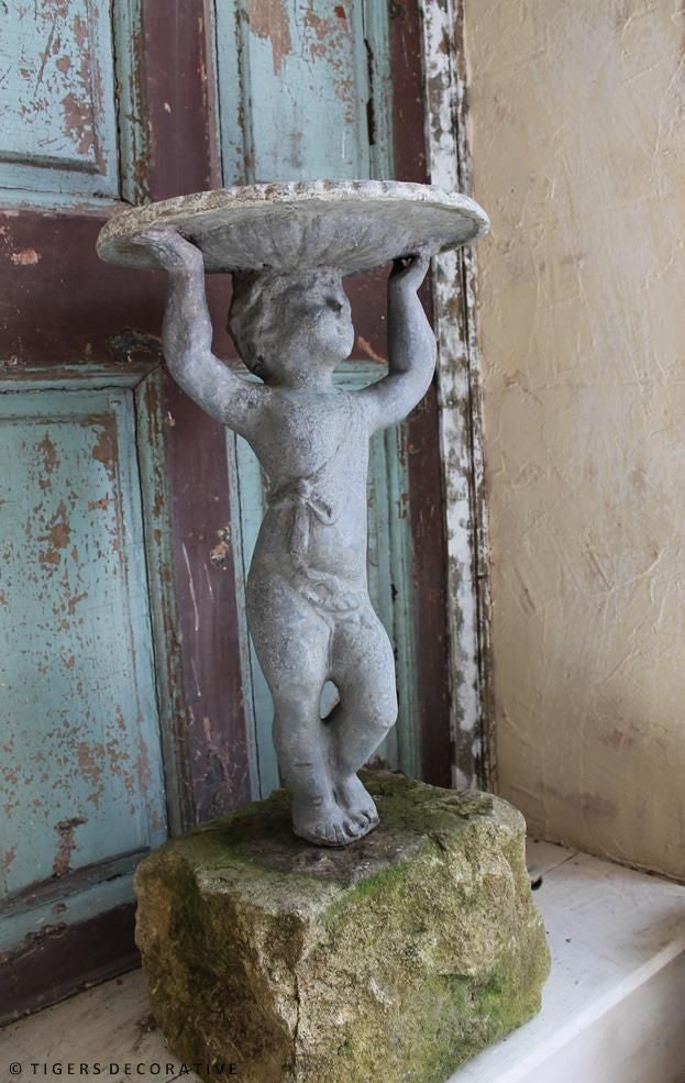 Mid 20th Century Lead Bird Bath