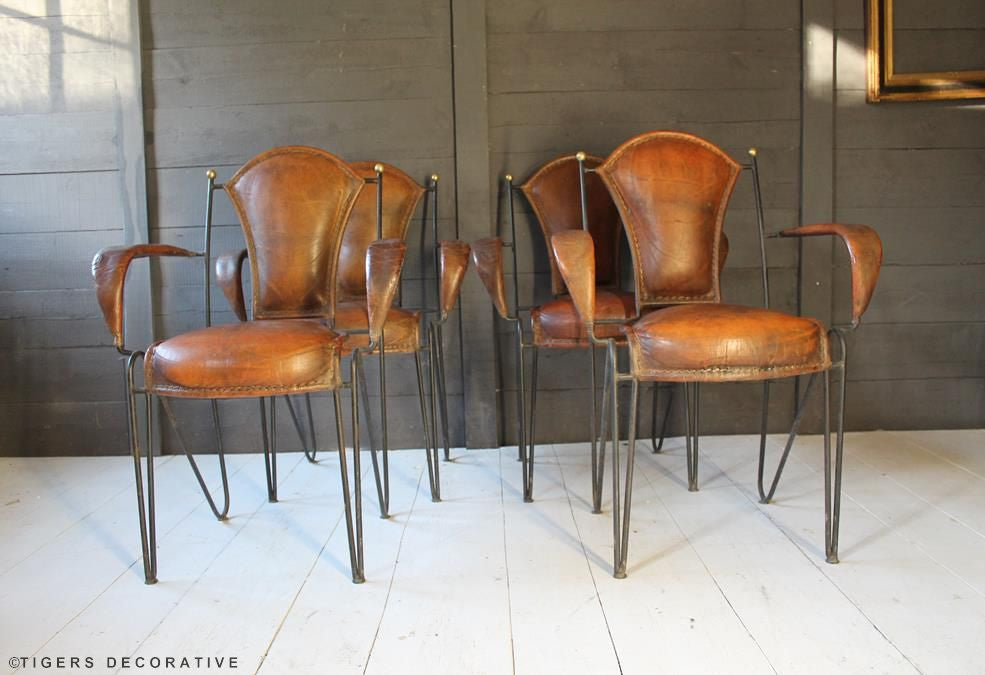 Iron & Leather Dining Chairs