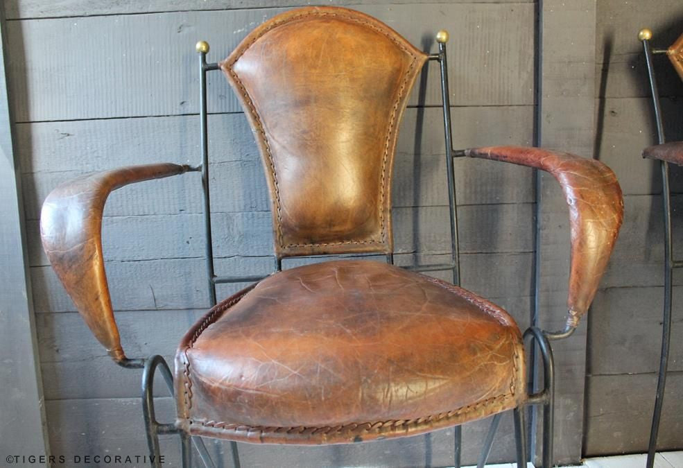 Iron & Leather Dining Chairs